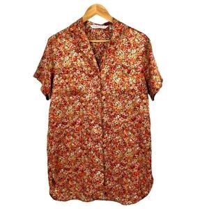 Vintage Victorias Secret Nightshirt Floral Short Sleeve Womens Pajamas Nightgown